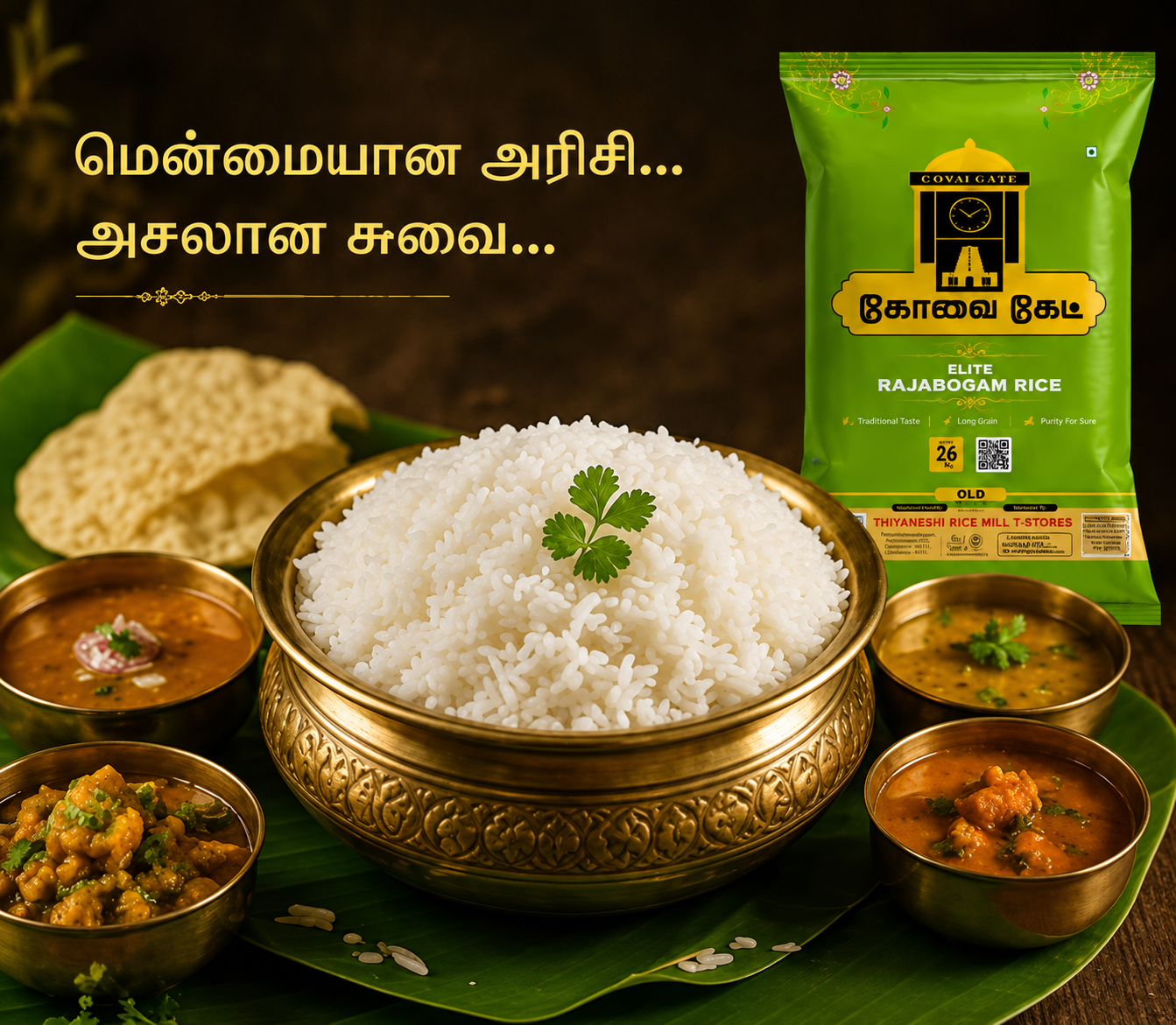Covai Gate Elite Karnataka Rajabogam Rice – Long Grain Rice | Superior Quality & Rich Taste