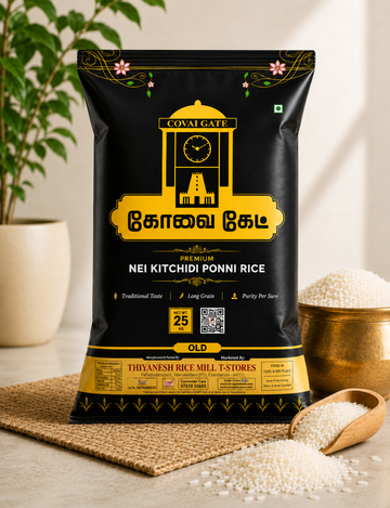 Covai Gate Old Premium Nei Kichadi Ponni Rice | Traditional South Indian Rice