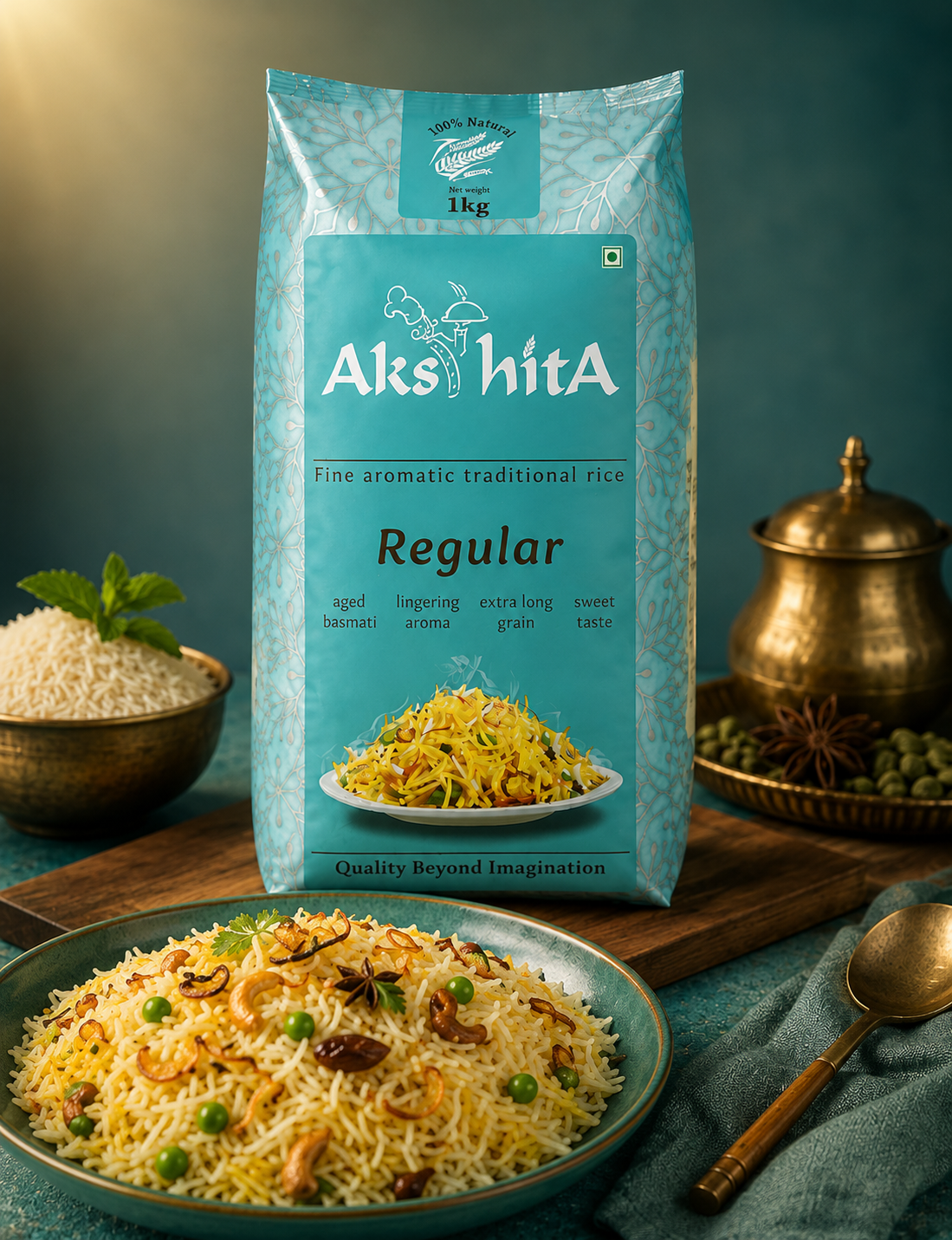 Akshita Regular Basmati Rice 1kg – Perfect for Variety Rice