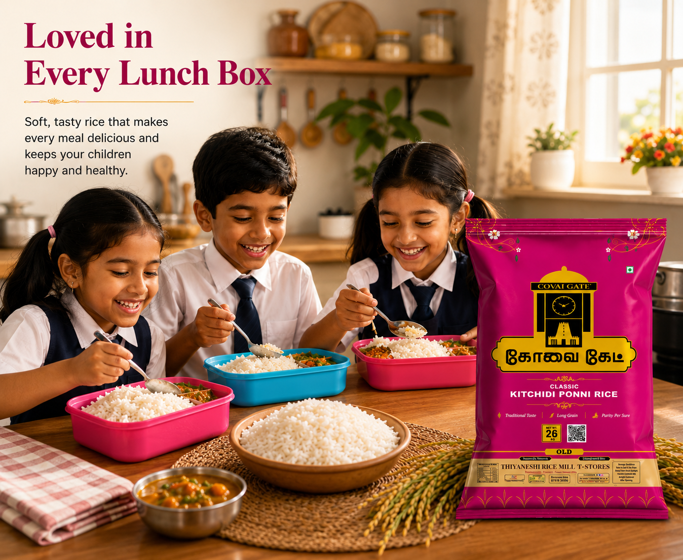 Covai Gate Classic Kichadi Ponni Rice – Long Grain & Naturally Aromatic