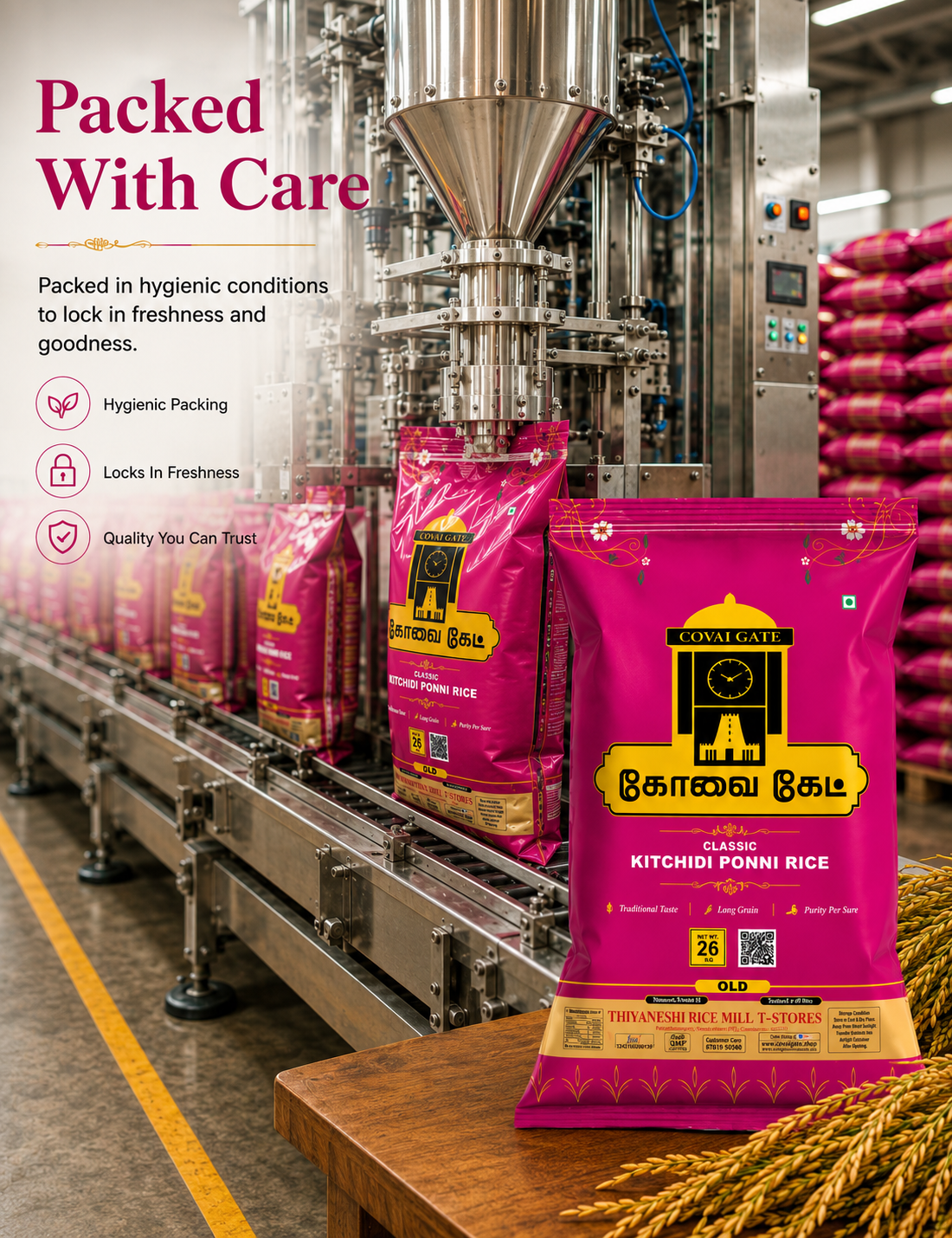 Covai Gate Classic Kichadi Ponni Rice – Long Grain & Naturally Aromatic