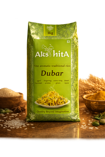 Akshita Dubar Basmati Rice 1kg – Premium Long Grain